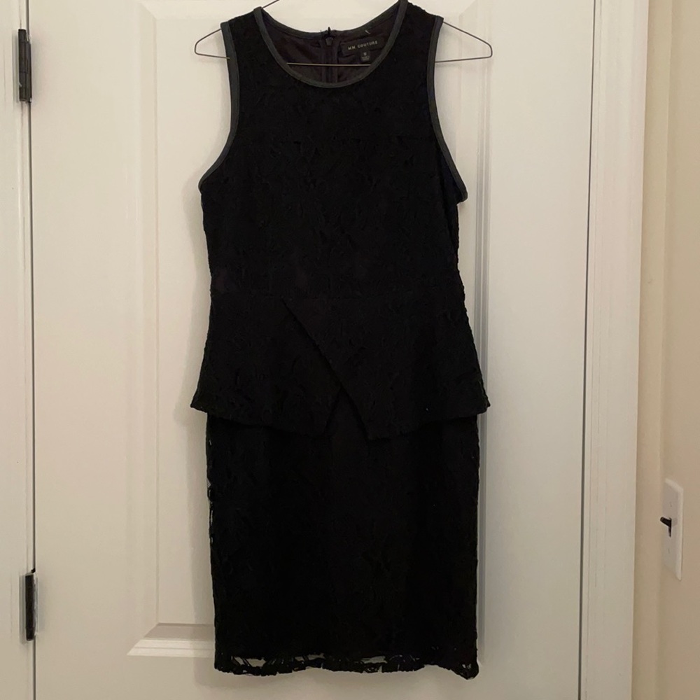 MM Couture black lace dress